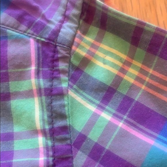 Plaid polo button down - Picture 3 of 4